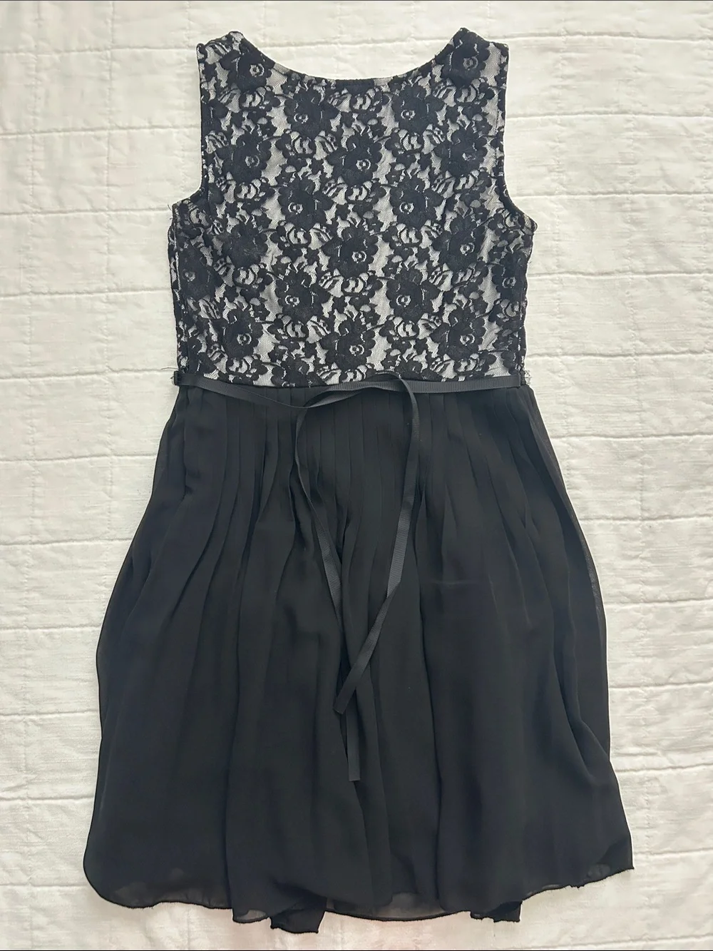 Speechless Black Lace Bodice Dress with Jeweled Waist